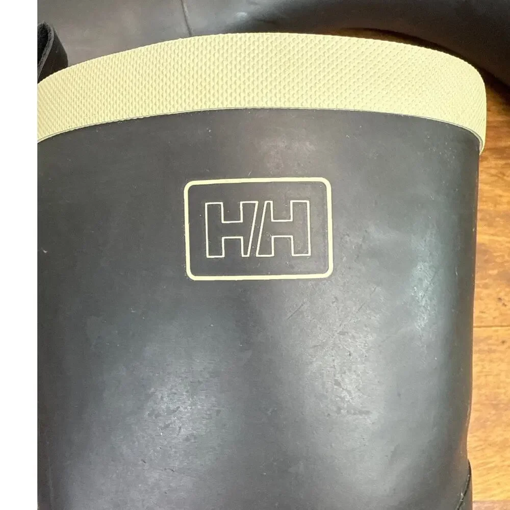 Helly Hansen Midsund 2 Black Pull On Rubber Waterproof Rain Boot Women's Size 10